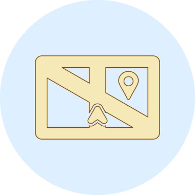 konumu simgesi harita, illüstrasyon vektör