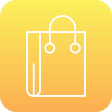 Alışveriş çantası simgesini, basit vektör çizim