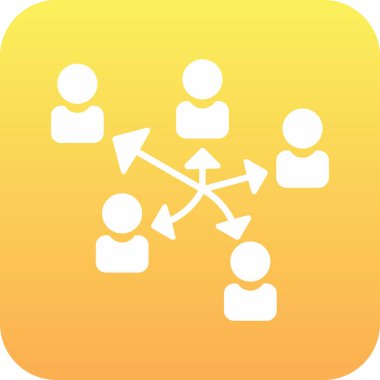 düz biçimli ağ bağlantı vektörü simgesi