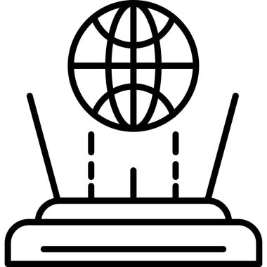 genel internet simgesi ana hatlar biçiminde