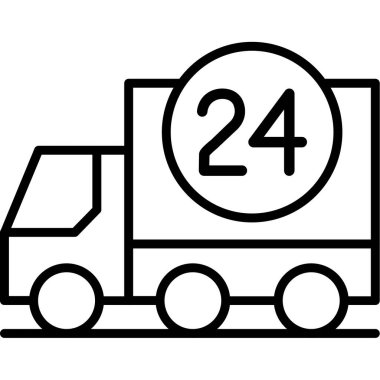 araba teslimatı simgesi, taslak biçimi