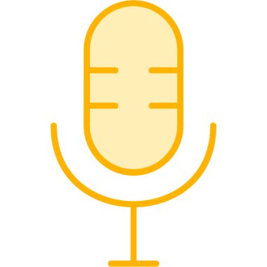 mikrofon simgesi. Web tasarımı için mikrofon vektör simgelerinin düz çizimi