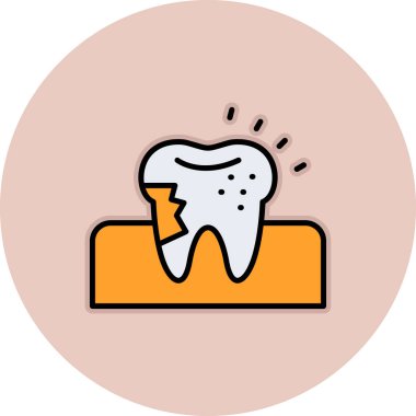 Diş kliniği ikonu tasarım vektörü