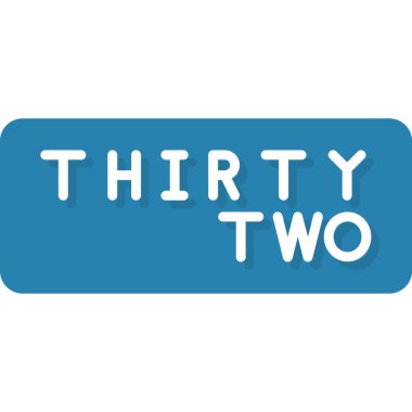 Beyaz arkaplanda iki renk 32 numara