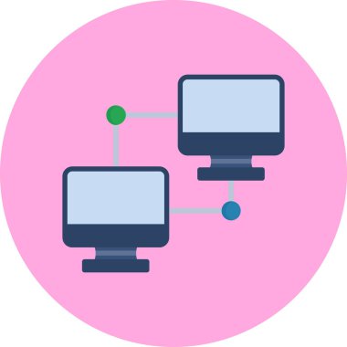 Satırlara bağlı iki bilgisayar