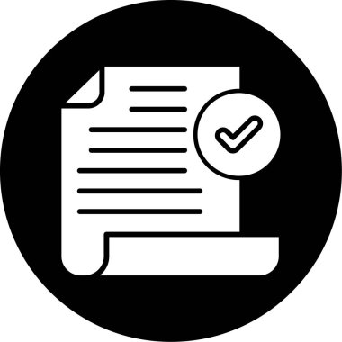 Kontrol listesi simgesi, vektör illüstrasyonu