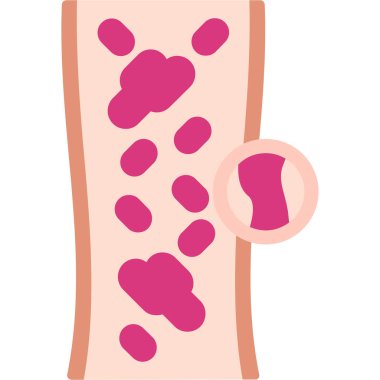 Kan testi ikonu. Web tasarımı için kan testi vektör simgelerinin düz çizimi