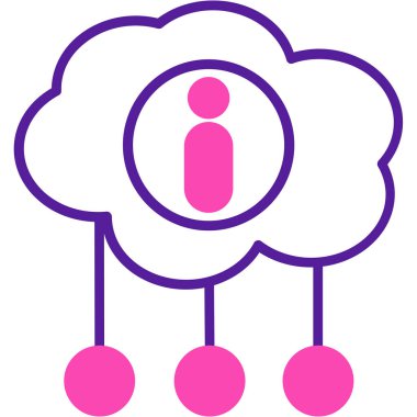 Bulut. Web simgesi basit illüstrasyon