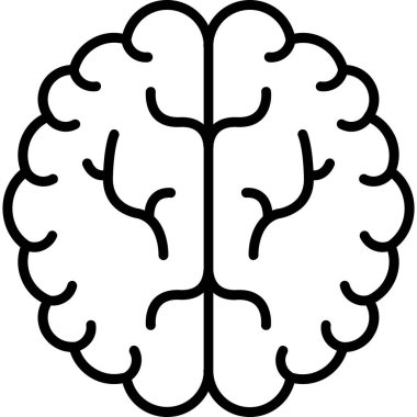 beyin ikonu vektör illüstrasyonu