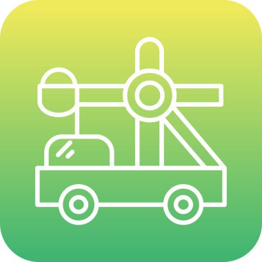 Benzersiz uçak vektör çizgisi simgesi