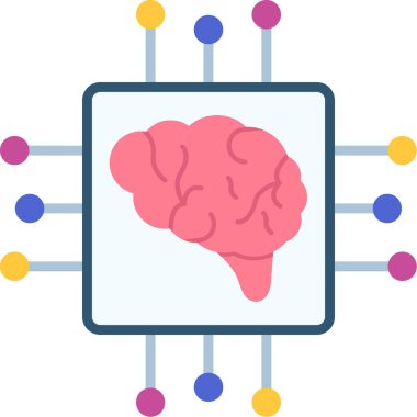 Beyin beyin ikonu düz stil