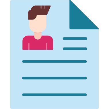 Kağıt sayfası ve pano vektör çizimi tasarımı olan bir adam