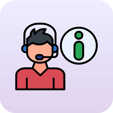 Kulaklık ikonlu adam. vektör tasarımı