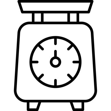 Çalar saat simgesi. Web için alarm saat vektör simgelerinin özet çizimi