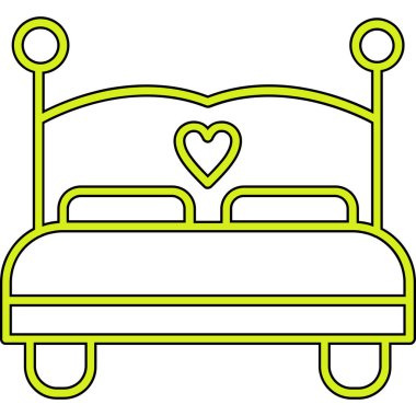 Yatak yatağı otel simgesi