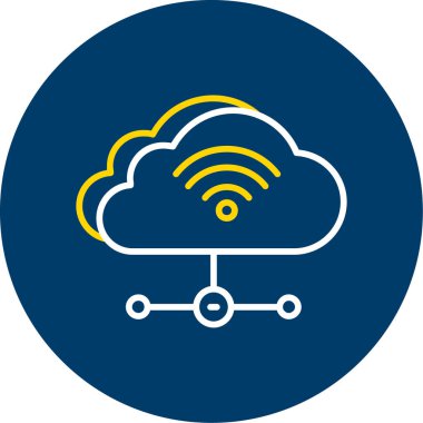 Bulut hesaplama simgesi vektör illüstrasyonu