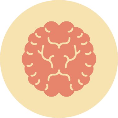 Beyin. Web simgesi basit illüstrasyon
