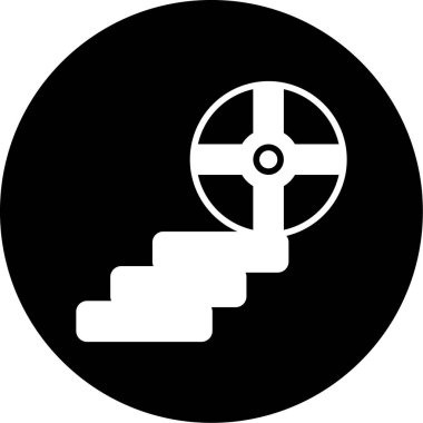 Merdivenlerin simgesi. vektör illüstrasyonu