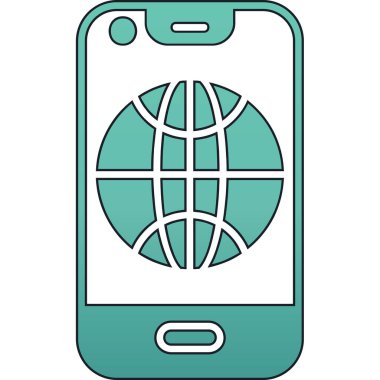 akıllı telefon simgesi vektör illüstrasyonu