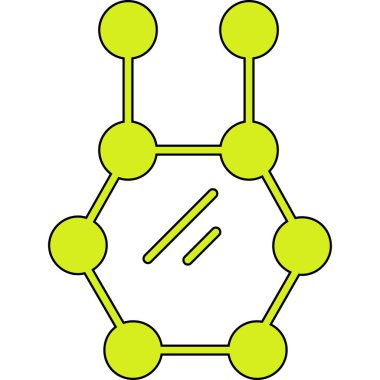 vector illustration of a molecule icon