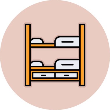 Mobilya simgesinin vektör illüstrasyonu