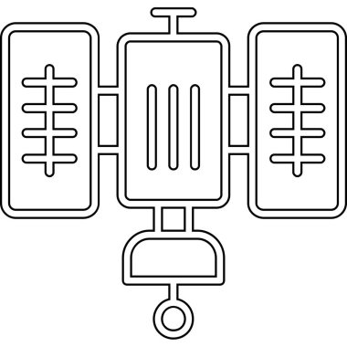 Araba anahtarı simgesi. Web için otomobil vektör simgelerinin özet çizimi