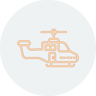 Helikopter simgesi vektör illüstrasyonu