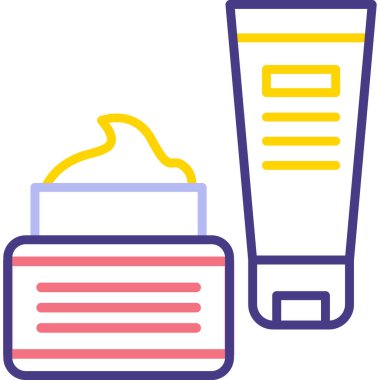 Kozmetik krem ikonu pürüzsüz bir şekilde