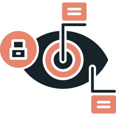 Göz simgesi vektör illüstrasyonu