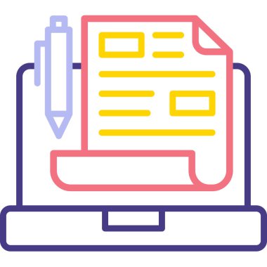 Not defteri. Web simgesi basit illüstrasyon