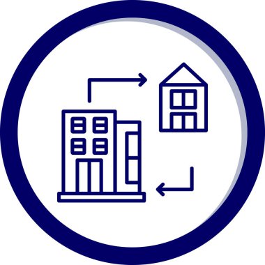 Modern b 'nin vektör illüstrasyonu ev simgesinden yoksun