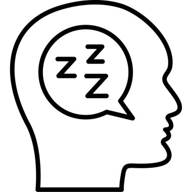 Beyin düşünme simgesi ana hatlarıyla