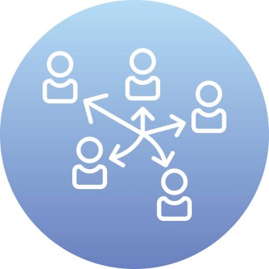 ağ bağlantısı simgesi, basit vektör illüstrasyonu