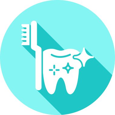 Diş ikonu. Web için basit diş vektör simgeleri çizimi