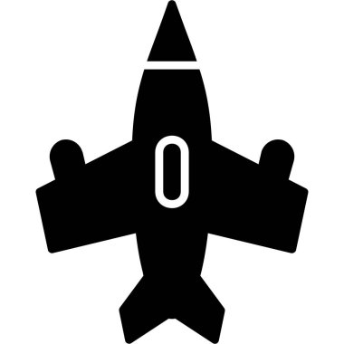 Düz stil izole edilmiş arka planda uçak simgesi