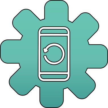 Ayarlar. Web simgesi basit illüstrasyon