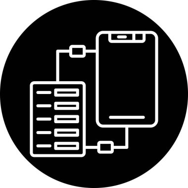 Akıllı telefon simgesinin vektör illüstrasyonu