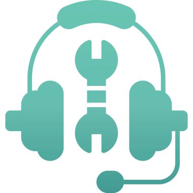 kulaklık vektör simgesi modern illüstrasyon