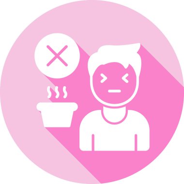 Üzgün adam. Web simgesi basit illüstrasyon