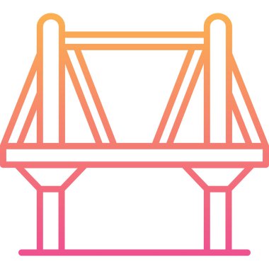 Köprü. Web simgesi basit illüstrasyon