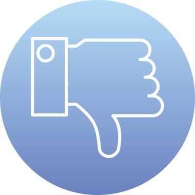 başparmak aşağı simgesi. vektör illüstrasyonu