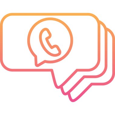 Sohbet simgesi vektör illüstrasyonu