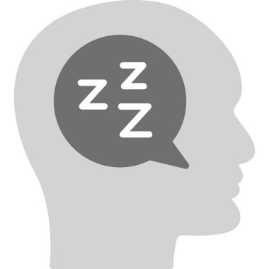 Düşünen baş simge vektör çizimi