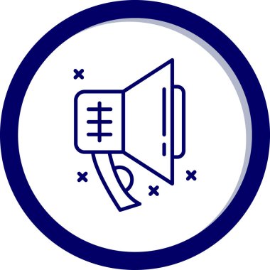 Hoparlör simgesinin vektör illüstrasyonu