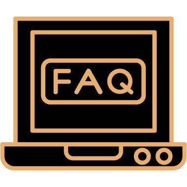 Bilgisayar ve soru işareti. vektör simgesi