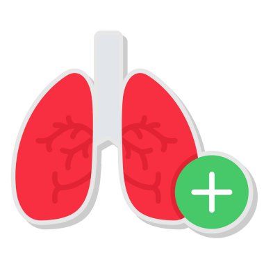 Akciğerler vektör simgesi modern basit vektör illüstrasyonu