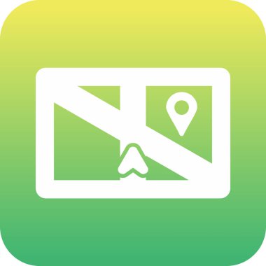 Harita simgesi, vektör illüstrasyonu