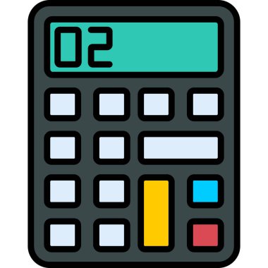 hesap makinesi simgesi vektör illüstrasyonu