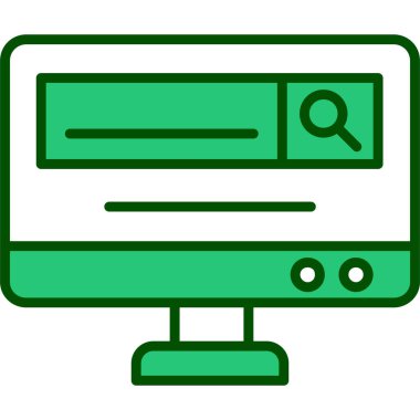 Bilgisayar. Web simgesi basit illüstrasyon