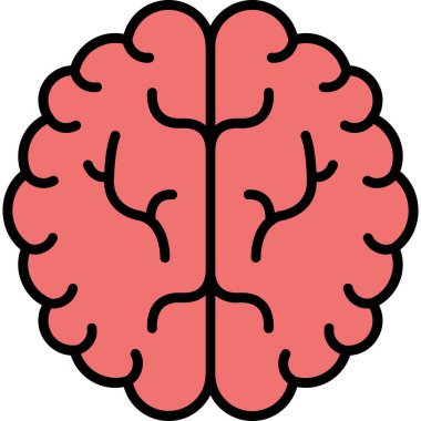 beyin ikonu vektör illüstrasyonu